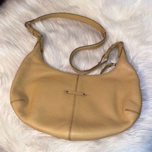 COLE HAAN VILLAGE PEBBLED LEATHER HANDBAG WITH ADJUSTABLE STRAP CROSSBODY